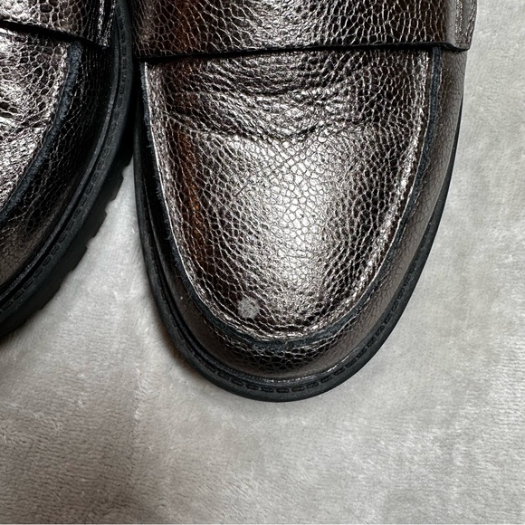 Banana Republic Vee St Metallic Loafers Sz 9 - Picture 3 of 10
